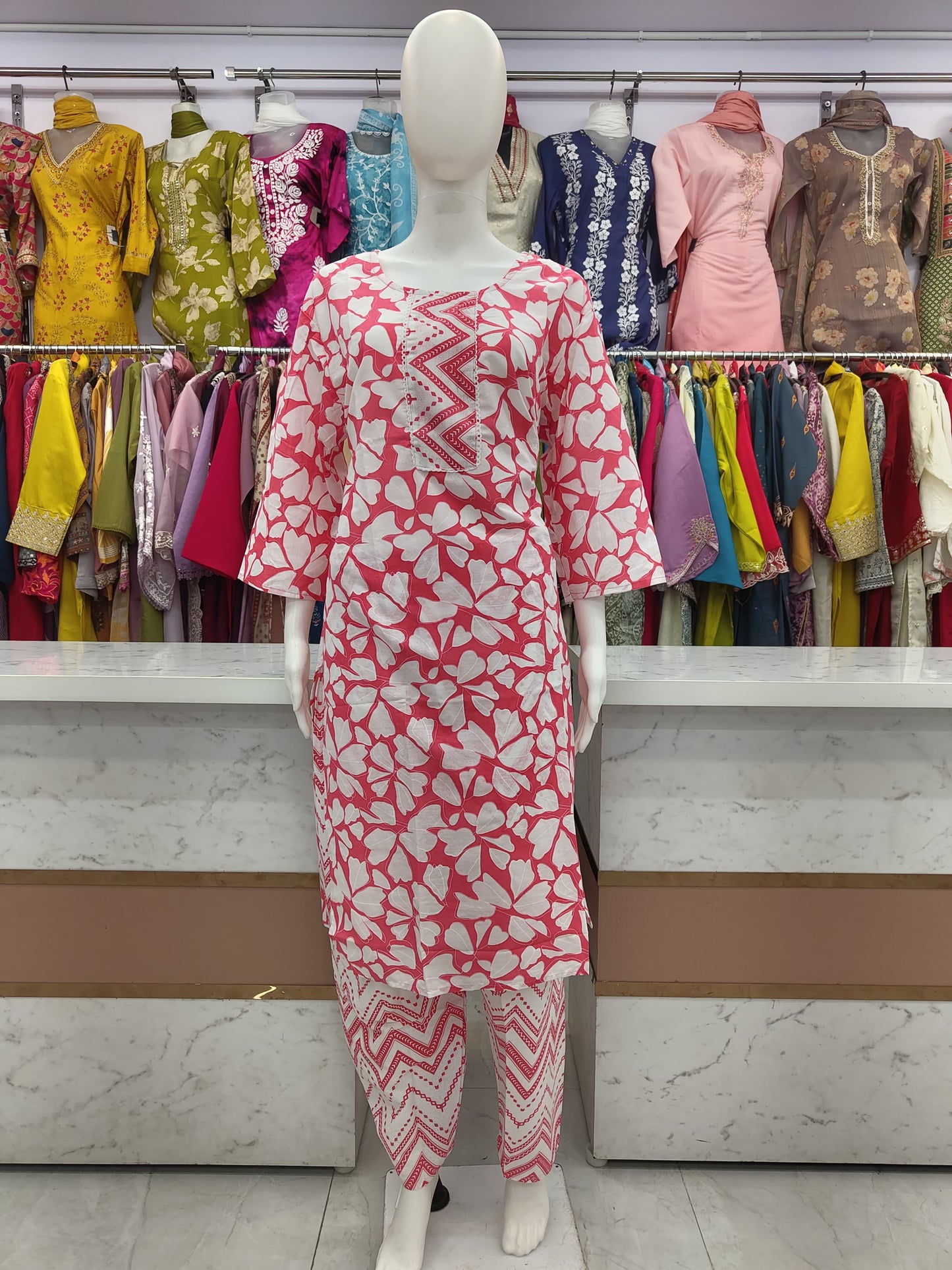 Pure Cotton Kurta Set (Plus Size) 069