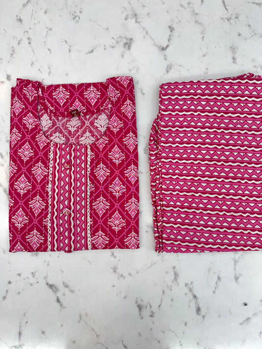 Pure Cotton Kurta Set (Plus Size) 071