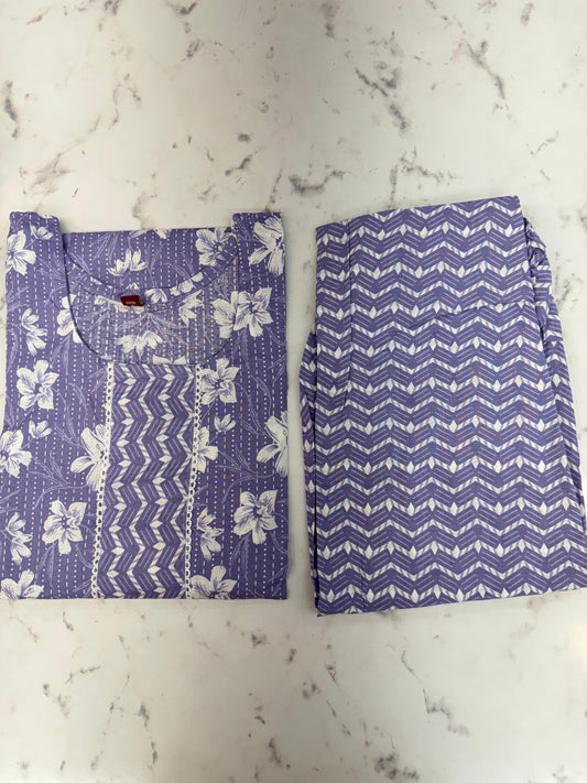 Pure Cotton Kurta Set (Plus Size) 068