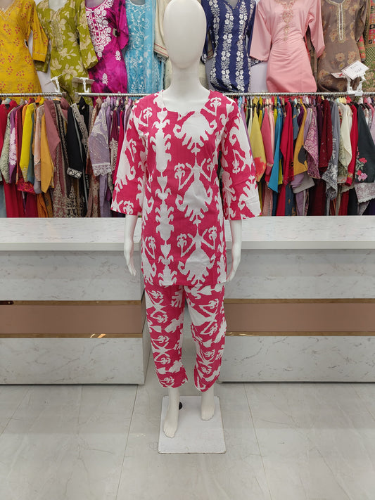 Pure Cotton Co Ord Set 049