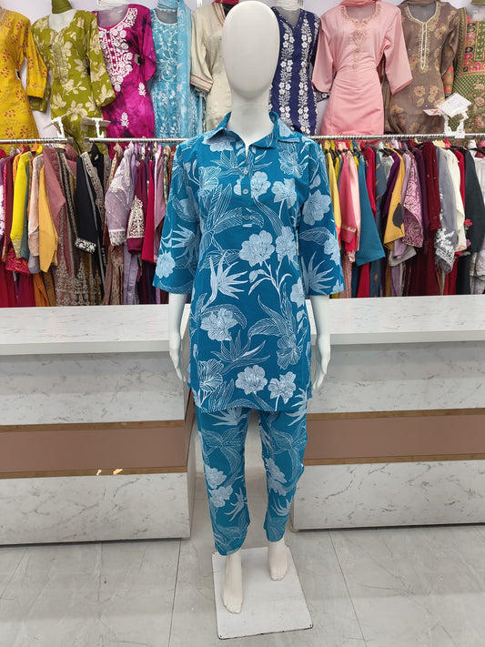 Pure Cotton Co Ord Set 045
