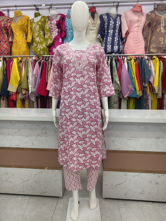 Pure Cotton Kurta Set 064