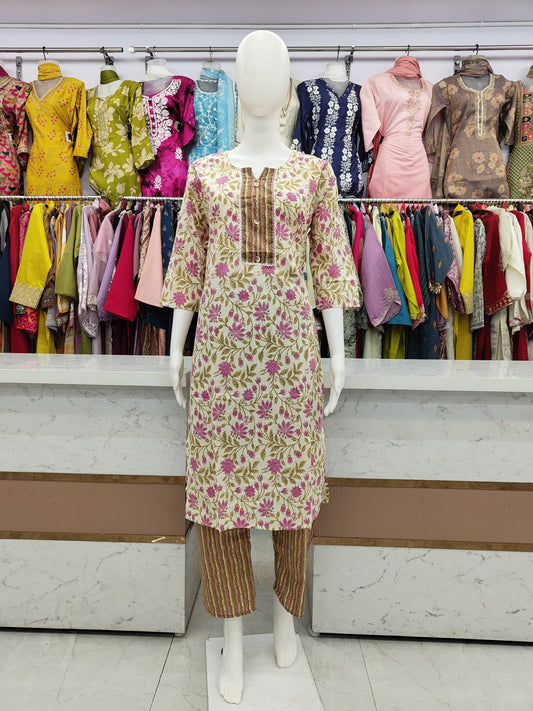 Pure Cotton Kurta Set 065